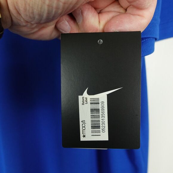 Nike Tennis Dri-Fit Mens Short Sleeve Polo Size XL Blue Activewear NWT - Picture 4 of 12